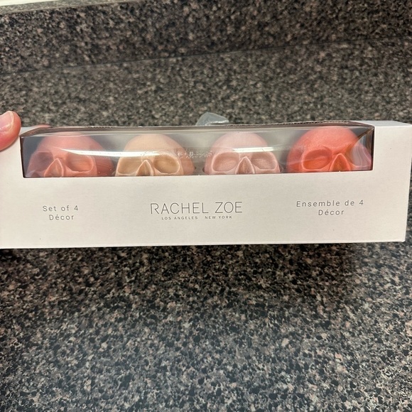 Halloween Rachel Zoe Pink Skull Figurines Tier Tray Decor - Picture 6 of 7